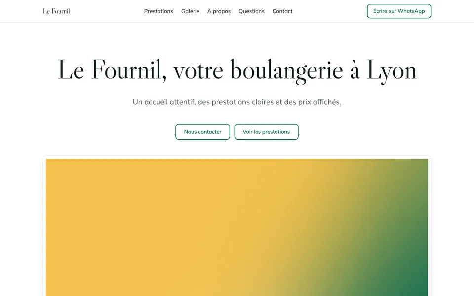 Plus haut de gamme : Le Fournil